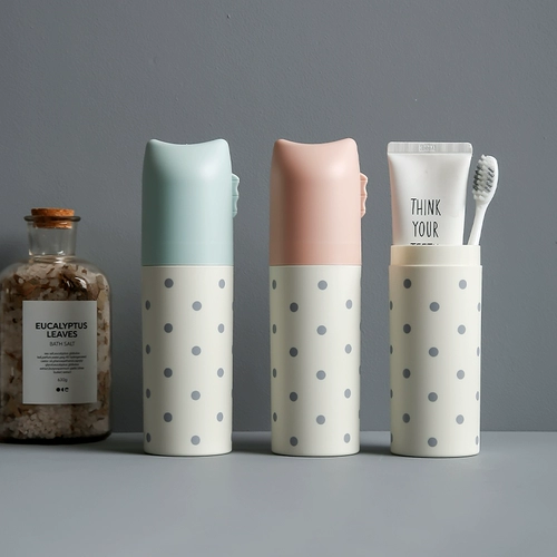 泰禾 Креативная зубная щетка для путешествий, портативная коробка для хранения, ополаскиватель для рта, комплект, простой и элегантный дизайн