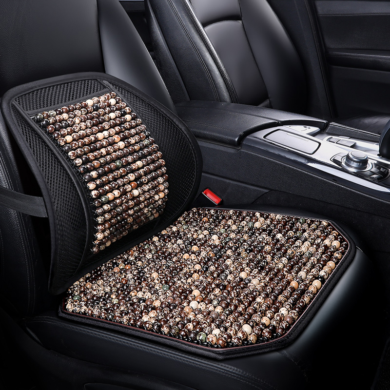 Bodhizi summer cool pad car seat cushion non-slip health pad no backrest breathable three-piece set of four seasons wooden bead seat cushion