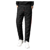 Silver fox velvet pants windproof warm pants daddy cotton pants mens Northeast outdoor plus velvet thickened trousers cold area sweatpants