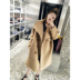 Zhang Beibei ibell mùa thu đông 2018 phiên bản mới của phụ nữ Hàn Quốc về áo khoác len cashmere áo khoác len dài - Áo Hàn Quốc áo khoác dạ kẻ caro dáng ngắn Áo Hàn Quốc