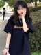 American Retro Style Short-Sleeved T-Shirt for Women, Summer Loose Fit, Hong Kong Style Chic Trendy Brand, Slimming Half-Sleeve Top