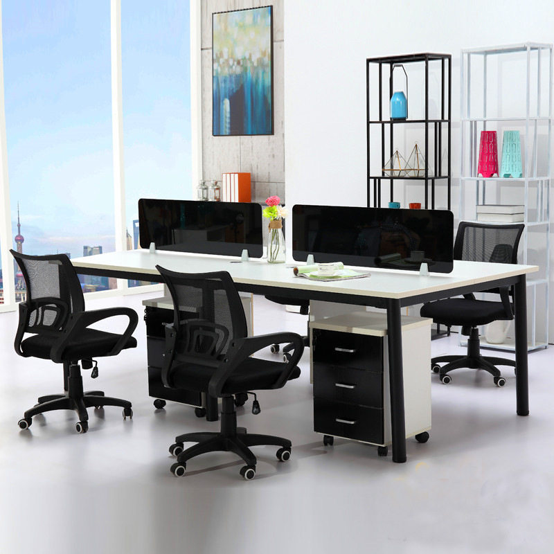Steel frame staff office desk and chair computer desk screen office partition staff table card position face-to-face office work position