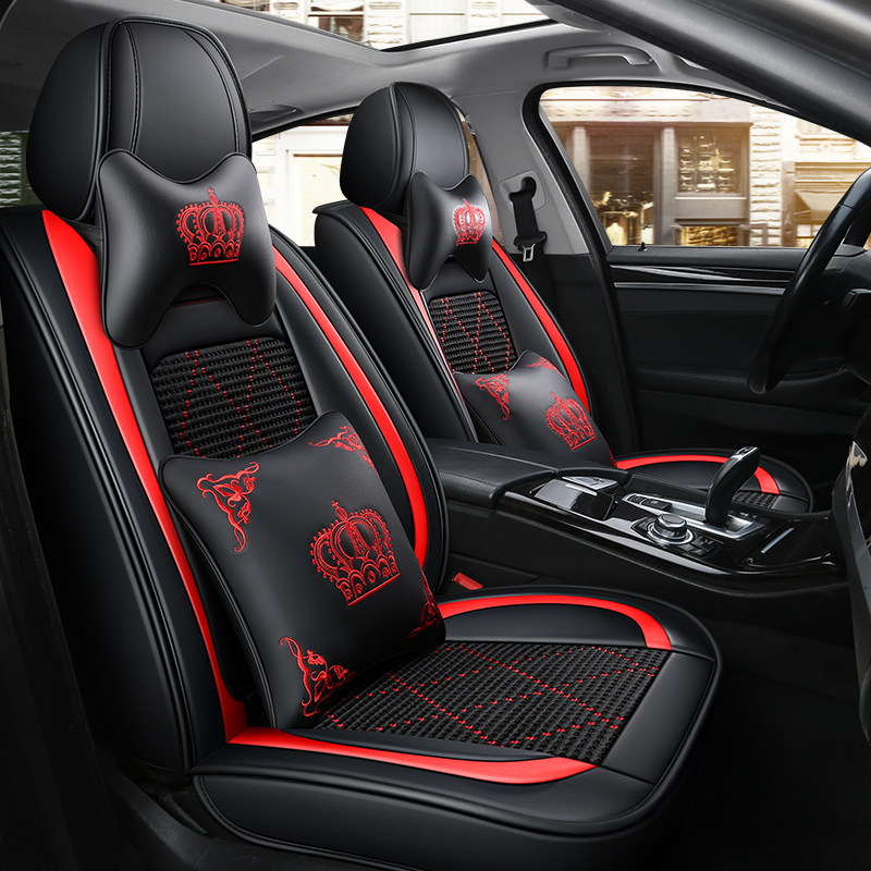 Ice silk car seat cushion four seasons universal full surround seat cover cartoon seat cushion summer special seat cover new breathable
