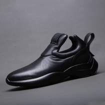 European station 2022 new autumn and winter leather plus velvet warm mens shoes slip on all-match casual loafers mens fashion