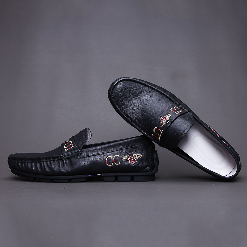 European station new summer network red men shoes leisure leather bean shoes soft sole driving breathable fashion shoes