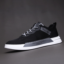 Spring new canvas shoes Korean version trendy slip-on casual sneakers 2021 summer all-match breathable mens trendy shoes