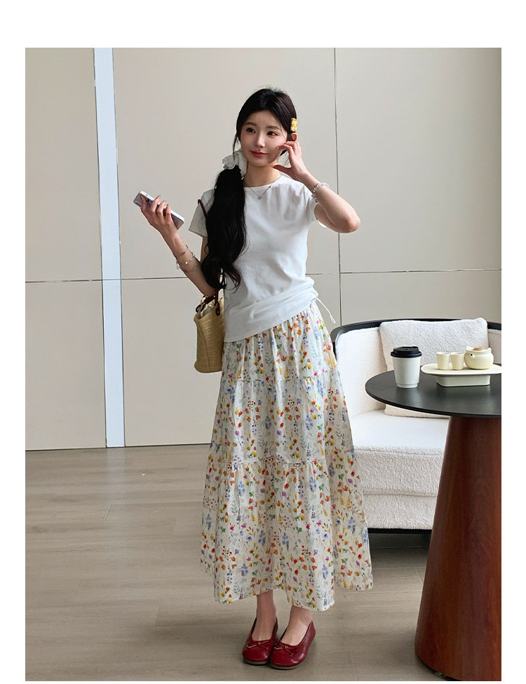 Костюм для беременных 孕妇装夏装孕妈法式穿搭2026新款套装白t半身裙不显怀洋派孕妇装 No brand