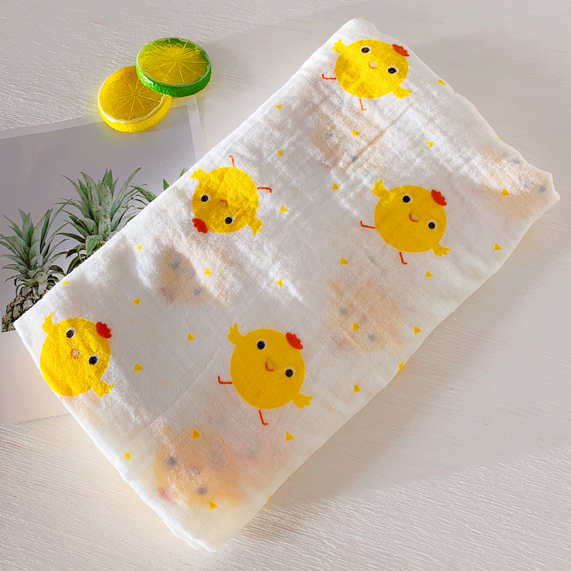 Thin / Little Fat Chicken / Double Layer Pure Cotton Cloth Towelmuslin baby Gauze Bandage summer Thin Cuddle quilt primary baby package Envelop summer Small quilt Blanket