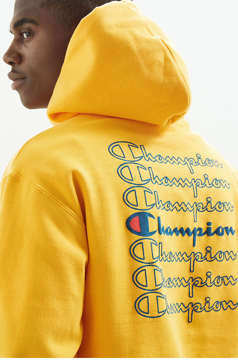 Champion Champion thêu trùm đầu áo len cao cổ của nam giới thể thao Hoodie UrbanOutfitters độc quyền