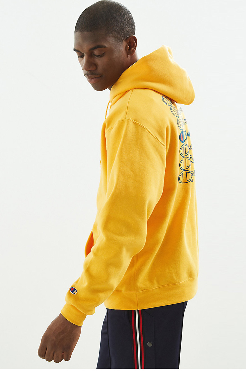 Champion Champion thêu trùm đầu áo len cao cổ của nam giới thể thao Hoodie UrbanOutfitters độc quyền