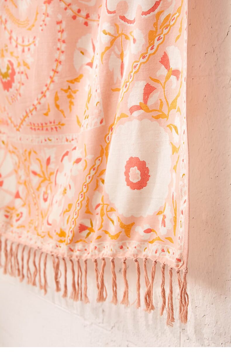 Urban Outfitters tường tấm thảm bohemian treo tua trang trí in hoa hình chữ nhật - Tapestry thảm treo tường trang trí phòng ngủ
