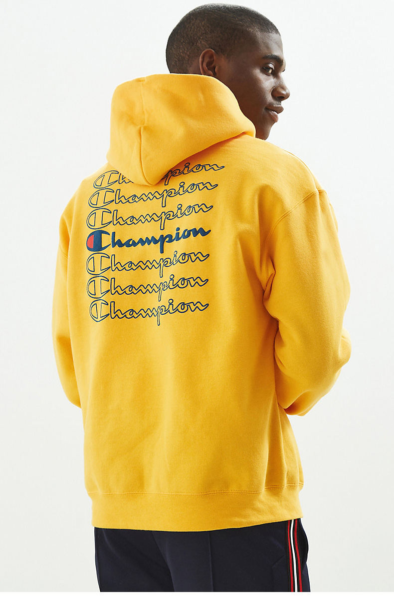 Champion Champion thêu trùm đầu áo len cao cổ của nam giới thể thao Hoodie UrbanOutfitters độc quyền