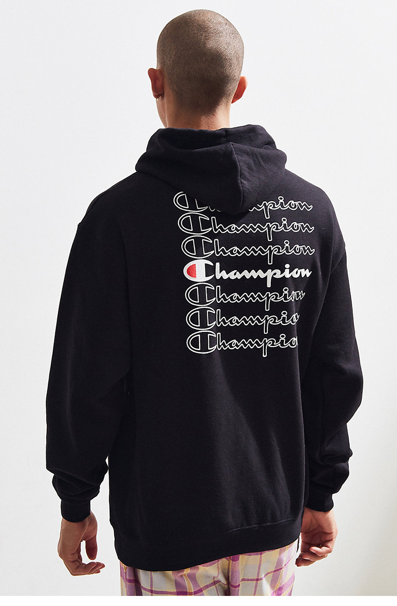 Champion Champion thêu trùm đầu áo len cao cổ của nam giới thể thao Hoodie UrbanOutfitters độc quyền