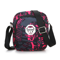 Oblique cross casual shoulder bag waterproof nylon small backpack womens bag mens new Oxford spinning messenger bag sports trend