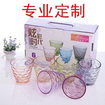 Custom Glass Cup Fashion Home Water Glass Suit Glass Mug Promotion Printed word delivery Sale Cup Advertising Cup