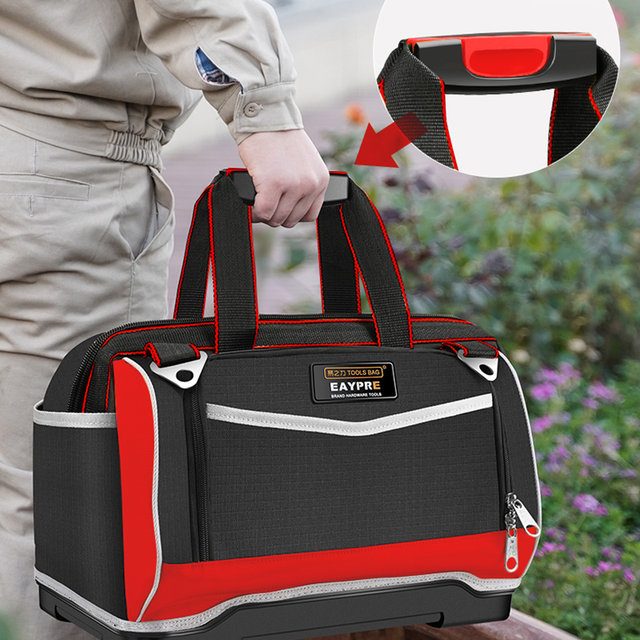 ຖົງເຄື່ອງມື Delixi multifunctional repair canvas electrician special wear-resistant installation portable thickened tool bag for men