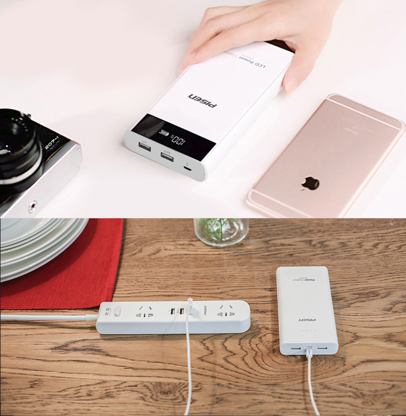 Pinsheng sạc kho báu 20000M mAh dung lượng cực lớn điện thoại di động chính hãng điện thoại di động phổ thông Apple sản phẩm đặc biệt chiến thắng cửa hàng chính thức trang web màn hình lớn hiển thị pin kép đầu ra USB 20.000