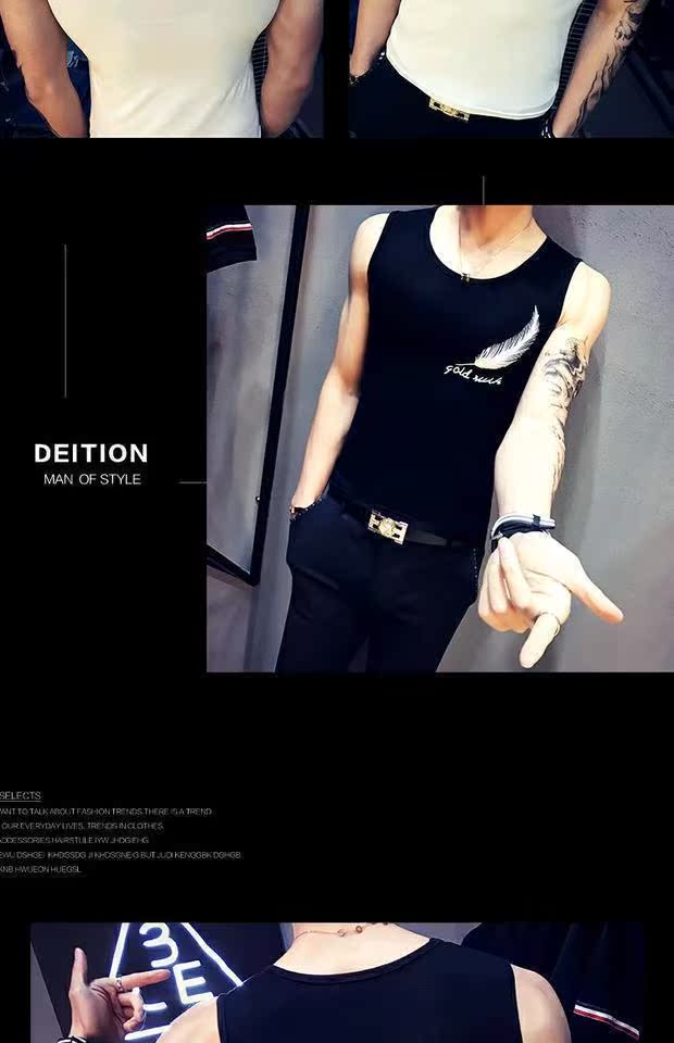 Áo vest thể thao cotton mùa hè nam giới thương hiệu thanh niên phiên bản Hàn Quốc của anh chàng tu luyện tinh thần bó sát áo ghi lê