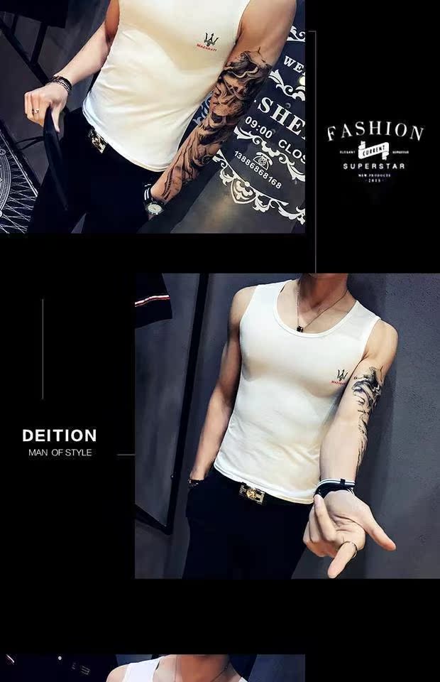 Áo vest thể thao cotton mùa hè nam giới thương hiệu thanh niên phiên bản Hàn Quốc của anh chàng tu luyện tinh thần bó sát áo ghi lê