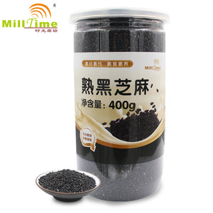 【时光磨坊】炒熟黑芝麻粒400g
