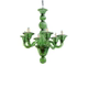 Light French Elegant Green Candle Chandelier Designer Medieval Glass Light Luxury Retro Dining Room Living Room Bedroom Chandelier