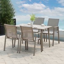 Outdoor tables and chairs water-proof tea table combined garden open-air Nordic leisure three pieces of balcony naisnow tea table and chair