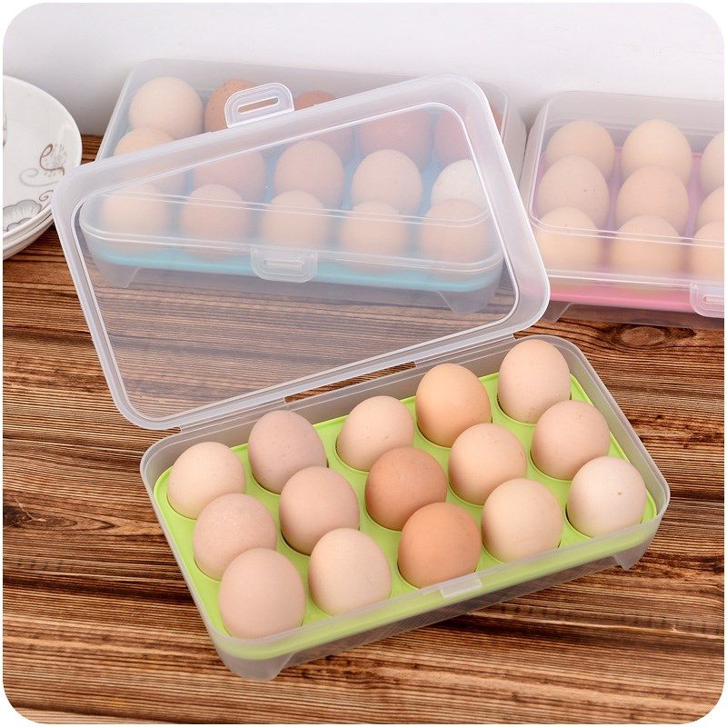 Day style 15 Egg Anti-Collision Containing Box Ground Stock Source Food Containing freshness Box Portable Egg