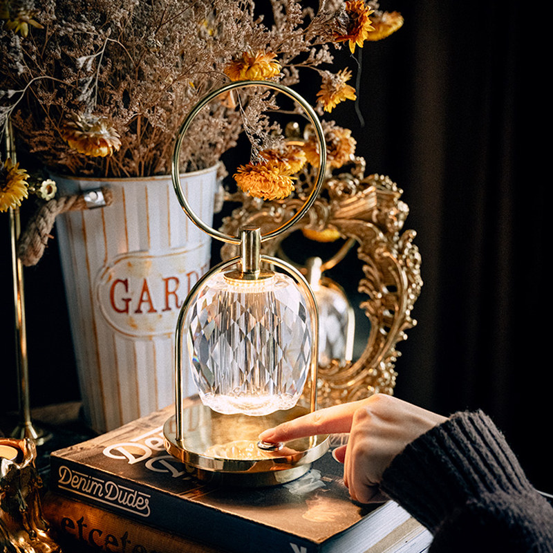 ZORINGPARK Nordic Brass Crystal Lights Bedroom Lights Bedroom Lights of the Bedroom Lights