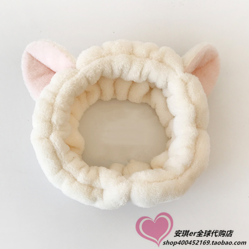 Japan You gellato pique soft cotton with cute wash face makeup hair with selling cute kitty mask bunch hair band