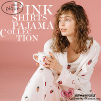  Japan gp autumn and winter strawberry printed pajamas womens casual loose love round neck pullover night dress home clothes
