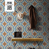 Color metal tiles antique tile tile balcony background wall American kitchen bathroom floor tiles non-slip 300