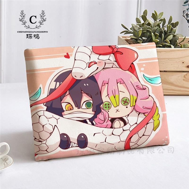 Anime Demon Slayer Soft Seat Cushion, Comfortable Rectangular Stool Cushion, Removable and Washable Thickened Chair Cushion, Student Stool Chair Cushion