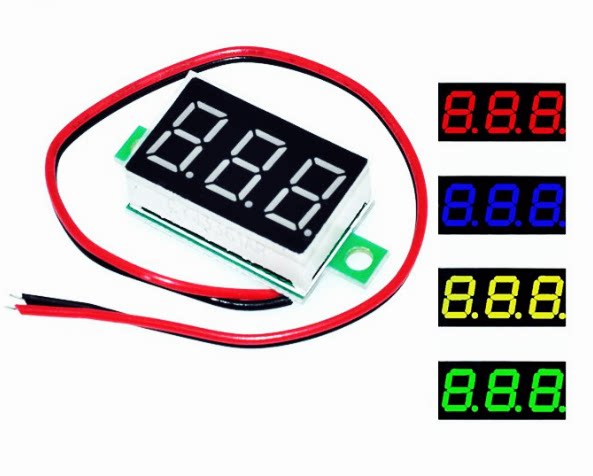 Micro 0 36 inch digital tube 2 7V-32V Two-wire variable accuracy number to display the digital voltage meter head 