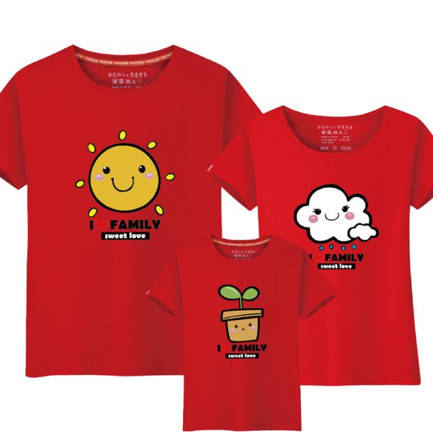 Quần áo bố mẹ cho bé hè 2018 mới áo thun ngắn tay cỡ lớn cotton gia đình nhà ba hoặc bốn chiếc váy mẹ áo sơ mi nữ váy trẻ em