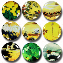 New Chinese style Plate Room room Living room Book room Wall Pendant Living-room Swing Piece Bou Rack Pendulum tray Home Decorative Goods