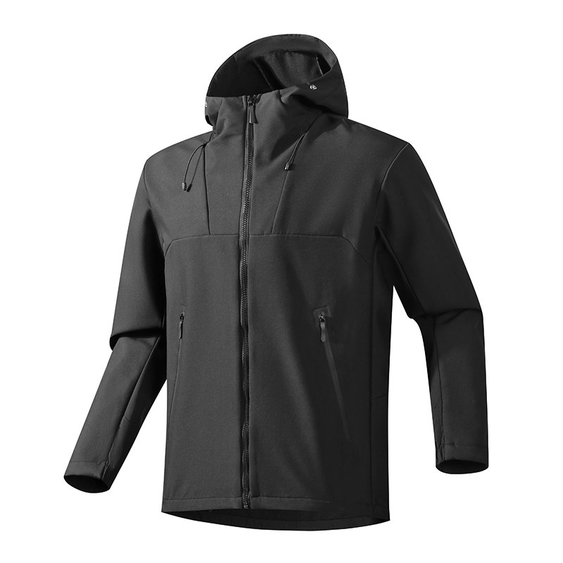 Hooded Softshell Jacket, Wear-Resistant, Breathable, Waterproof, Windproof, Splash-Proof, Fleece-Lined, Outdoor Mountaineering Jacket for Men Hooded Softshell Jacket, Wear-Resistant, Breathable, Waterproof, Windproof, Splash-Proof, Fleece-Lined, Outdoor Mountaineering Jacket for Men