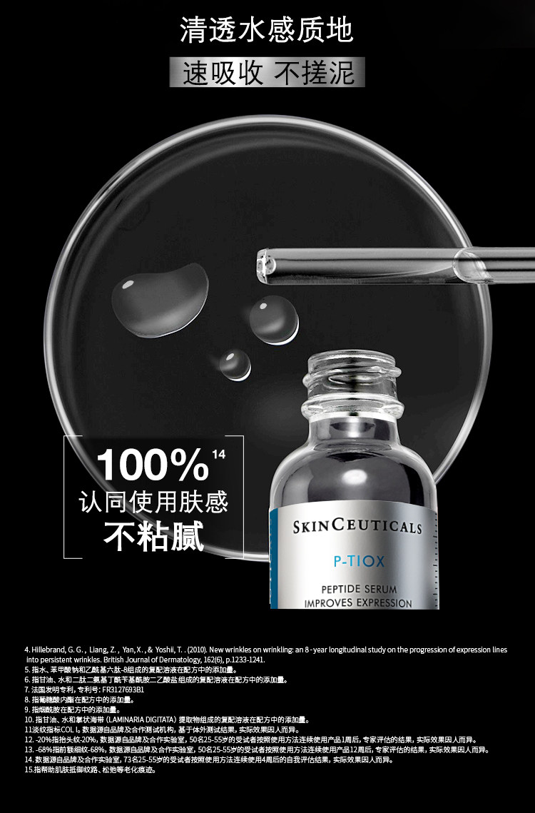 【香港直郵】 美國 SKINCEUTICALS 修麗可 修麗可 多肽抗皺精華液P-TIOX 15ML 淡紋緊緻 深層保濕 肽修護 改善細紋 醫美級抗老精華