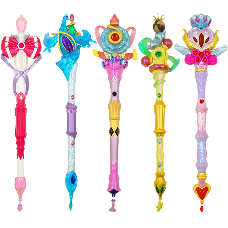 Ye Luoli magic wand treasure staff bright color peacock girl toy doll jewel box time love princess love tower