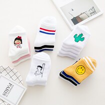 Socks womens socks Korean version of college style Koreas Harajuku wind Japanese mens stripes spring summer stockings Tide