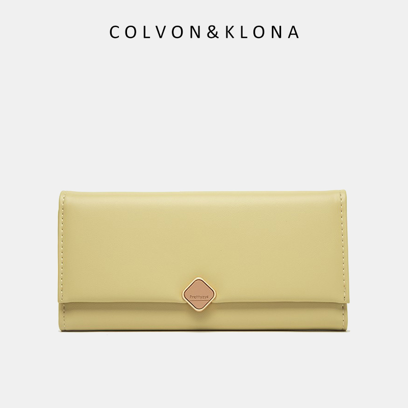 Colvon Kalone wallet woman 2022 new small crowddesign minimalist bracelet ultra slim long version hand grab bag money clip