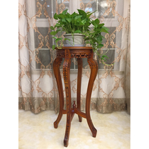 American solid wood flower stand living room floor flower pot stand European style high-end luxury flower shelf indoor storage corner a few flowers