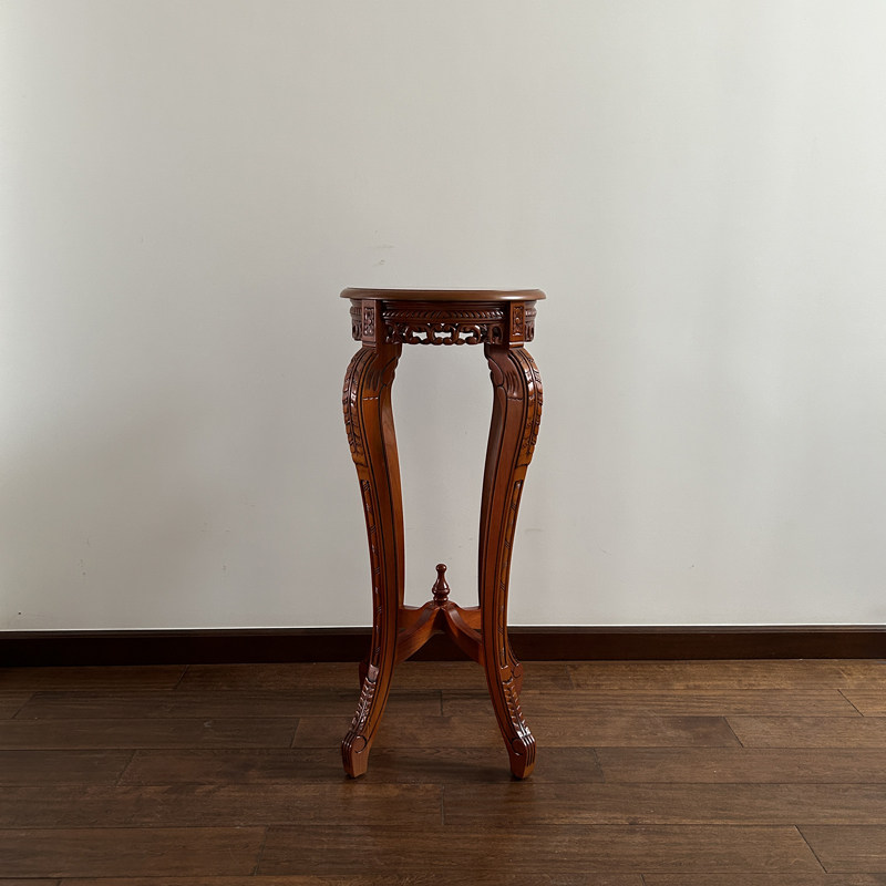 American Solid Wood Flower Frame Living Room Euro-style Luxury Flower Shelf Built-in Angle