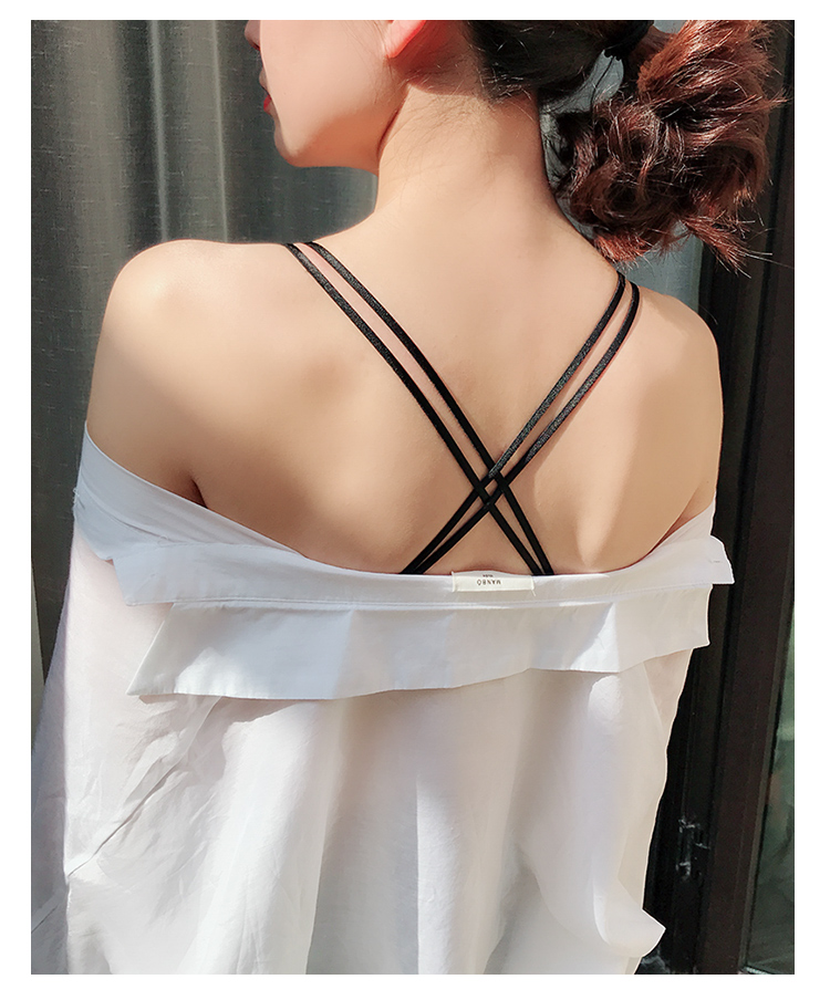 [Mua 2 tặng 1] đánh vần với dây đeo chéo lạ mắt Đồ lót đơn giản gợi cảm làm đẹp với móc áo chống trượt băng thông do lot nu