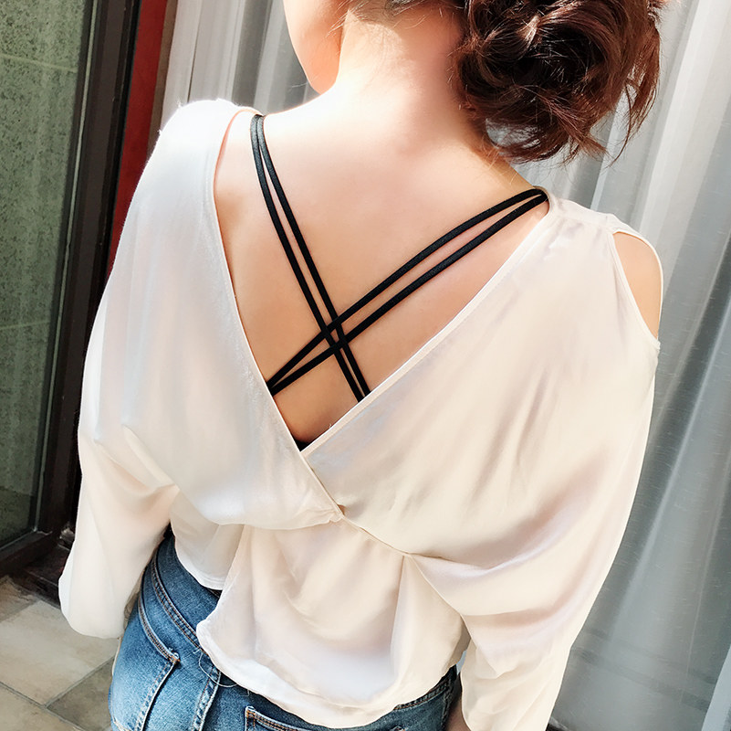 (Buy 2 send 1) parquet with floristic cross shoulder strap minimalist sensational beauty back underwear with non-slip underwear shoulder strap wide hook