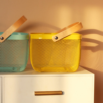 storage basket snacks iron small basket storage basket toy desktop sundries iron frame ikea with oversized storage basket