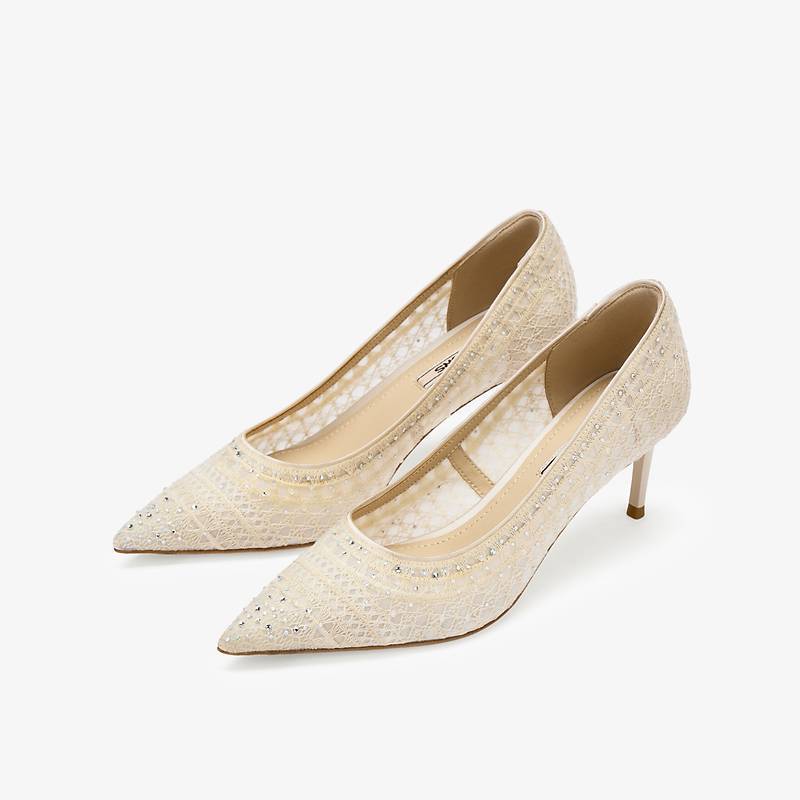 73Hours Women's Shoes Light and Shadow Rhythm 25 Autumn New Pointed Toe High Heels Party Shoes Wedding Shoes Comfortable Single Shoes
