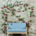 Mô phỏng hoa hồng treo tường giả hoa mây trong nhà phòng khách ống tường trang trí cây xanh nhựa cây nho - Hoa nhân tạo / Cây / Trái cây Hoa nhân tạo / Cây / Trái cây