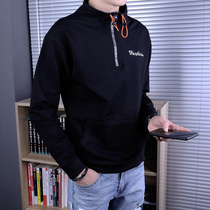 2020 Spring and Autumn new round neck sweater mens Korean version of the trend on clothes les handsome t stitching ins Tide brand mens clothing