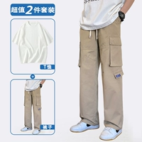 Хаки + белая футболка