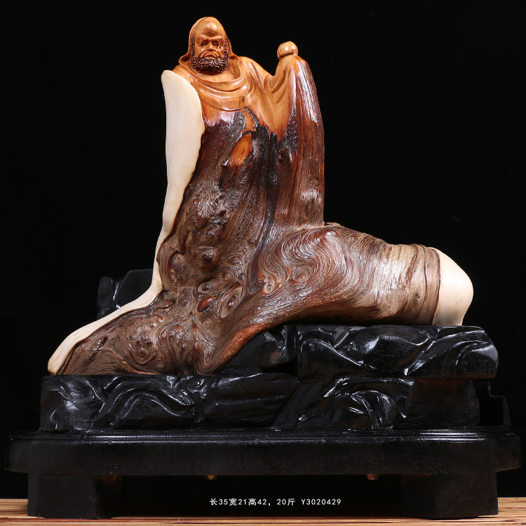 Collection tasting too fine Cliff Berglump Lump Corpus Root Carving a boutique Damo Buddhist sculptures Celestial Eye Bodhisattva Tattoo